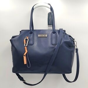 NAUTICA Peninsula Indigo Satchel NEW WITH TAGS
